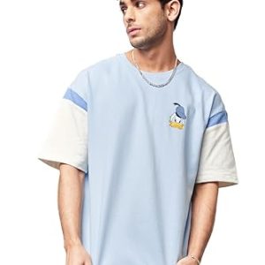 The Souled Store Men's Cotton Oversized Fit Official Disney: Donald Duck Attitude Oversized T-Shirts
